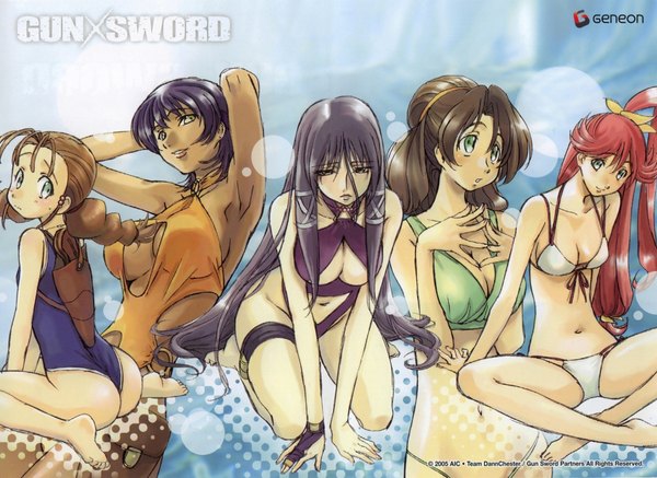 Anime picture 2162x1578 with gun x sword wendy garrett carmen99 fasalina yukiko steavens priscilla kimura takahiro highres light erotic swimsuit bikini