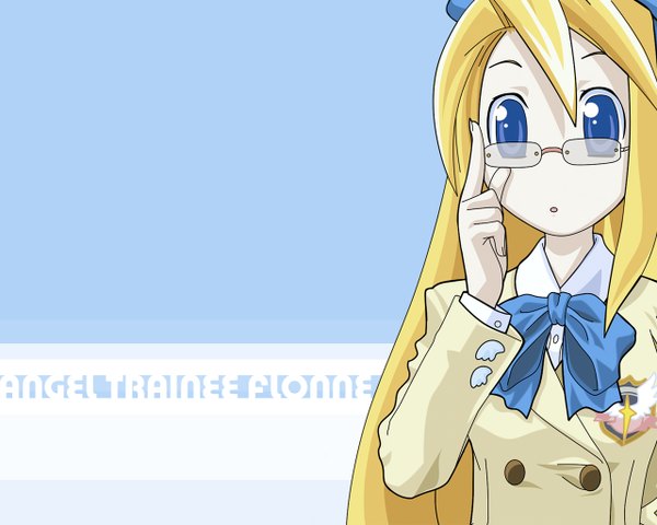 Anime picture 1280x1024 with disgaea flonne blue background glasses tagme