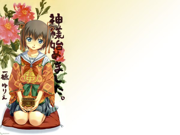 Anime picture 1600x1200 with kamichu zexcs hitotsubashi yurie two side up tagme
