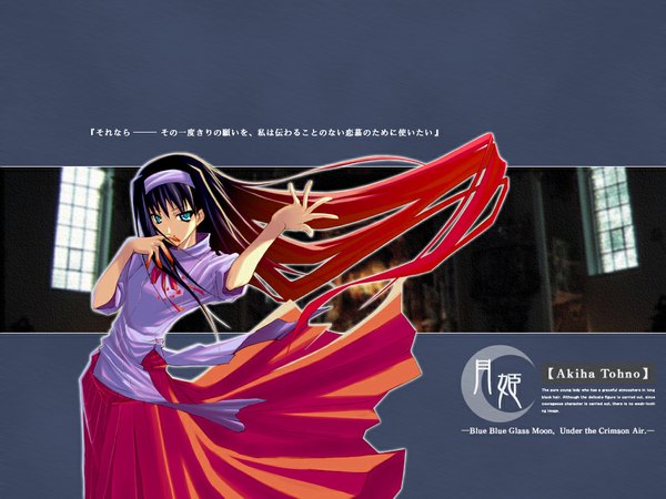 Аниме картинка 1024x768 с повесть о лунной принцессе type-moon toono akiha обои на рабочий стол кровь