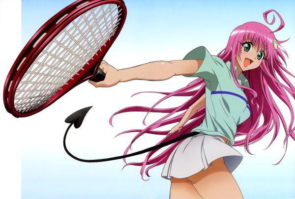 Anime picture 5697x3849 with toloveru xebec lala satalin deviluke highres tail tennis