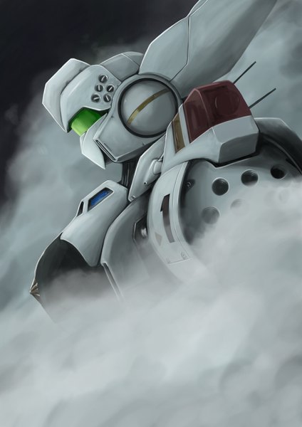 Anime picture 2000x2829 with kidou keisatsu patlabor av-98 ingram hizumi ito tall image highres upper body profile no people fog science fiction police mecha