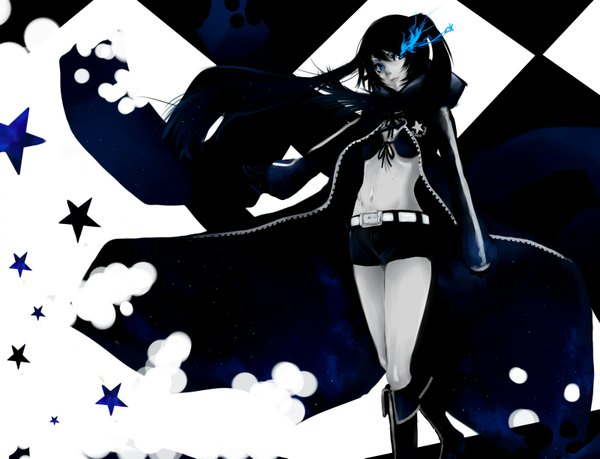 Anime picture 1600x1225 with black rock shooter black rock shooter (character) twintails girl tagme