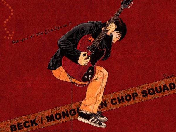 Anime picture 1600x1200 with beck madhouse tanaka yukio mongolian chop squad guitar