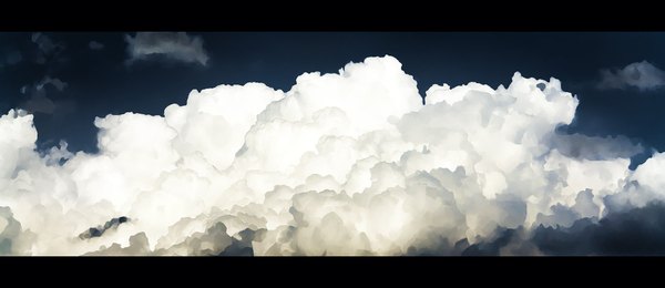 Anime picture 2300x1000 with original sarugetty (artist) highres wide image sky cloud (clouds) scenic