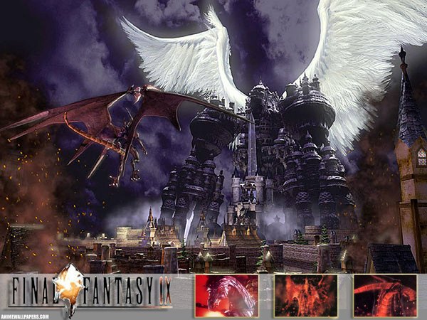 Anime picture 1024x768 with final fantasy final fantasy ix square enix bahamut alexander