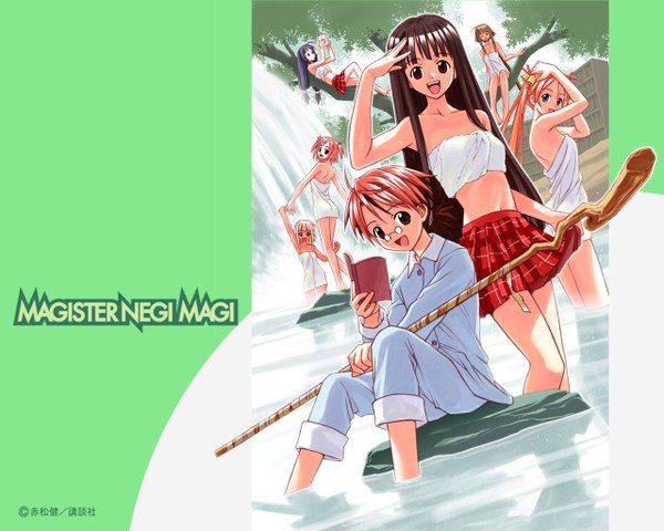Anime picture 1280x1024 with mahou sensei negima! kagurazaka asuna konoe konoka negi springfield tagme