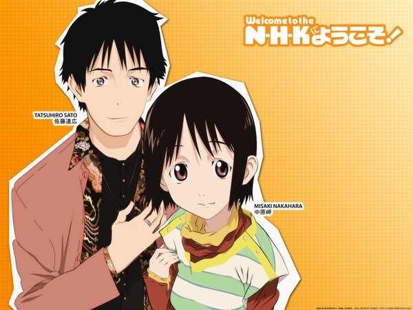 Anime picture 2048x1536 with nhk ni youkoso gonzo nakahara misaki satou tatsuhiro highres