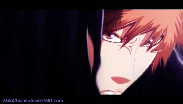 Anime picture 1600x914 with bleach studio pierrot kurosaki ichigo akilachione single short hair wide image brown eyes orange hair coloring close-up face angry boy