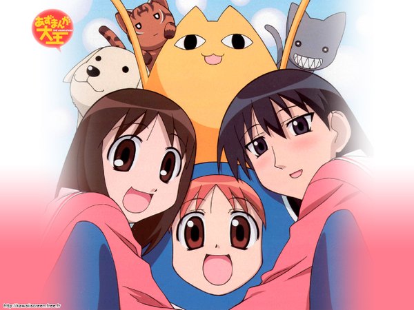 Anime picture 1280x960 with azumanga daioh j.c. staff kasuga ayumu mihama chiyo sakaki girl