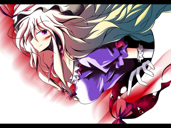 Anime picture 1024x768 with touhou yakumo yukari mashiroyu single wallpaper girl