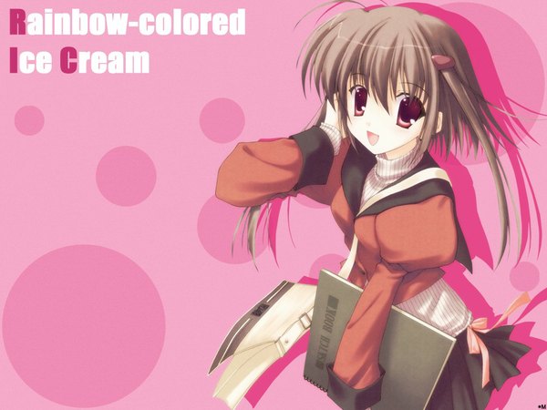 Anime picture 1024x768 with rainbow colored icecream nanao naru tagme