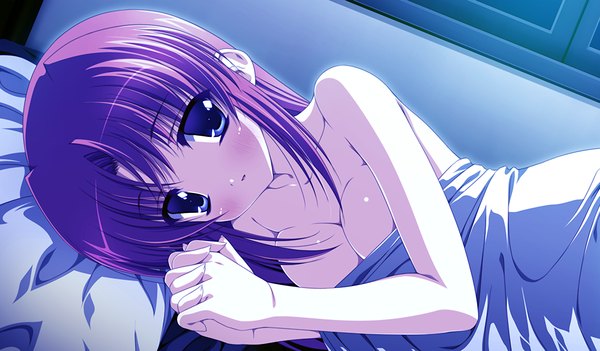 Anime picture 1536x900 with cure mate club (game) blue eyes light erotic wide image game cg red hair girl