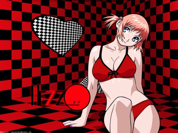イラスト 1600x1200 と メゾフォルテ arms corporation suzuki mikura light erotic red background 女の子 水着 ビキニ (水着) 赤ビキニ