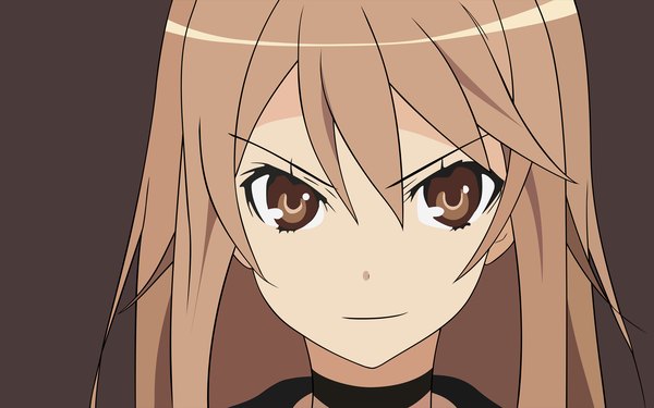 Anime picture 1920x1200 with ookami-san to shichinin no nakama-tachi j.c. staff ookami ryouko highres brown hair wide image brown eyes close-up girl collar