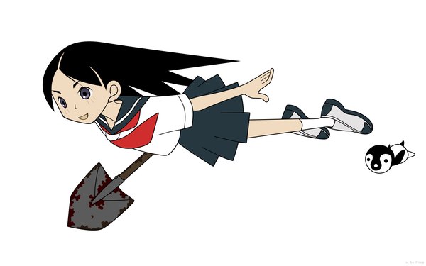 Anime picture 1920x1200 with sayonara zetsubou sensei shaft (studio) kitsu chiri highres wide image