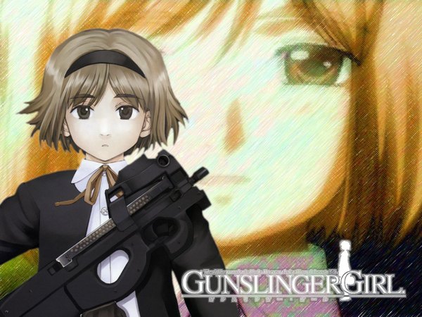 Anime picture 1024x768 with gunslinger girl madhouse henrietta (gunslinger girl) gun tagme