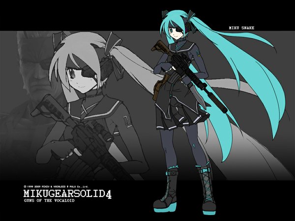 Anime picture 1024x768 with vocaloid hatsune miku zoom layer girl tagme