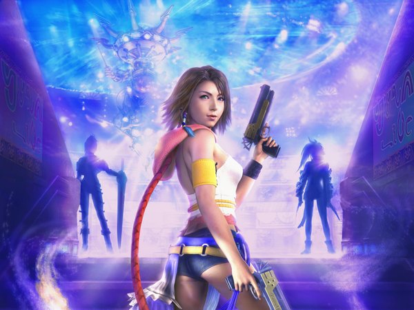 Anime picture 3000x2250 with final fantasy final fantasy x final fantasy x-2 square enix yuna (ff10) highres