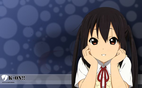 Anime picture 1920x1200 with k-on! kyoto animation nakano azusa highres black hair wide image brown eyes