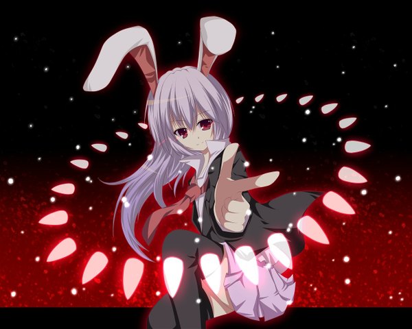 Anime picture 1280x1024 with touhou reisen udongein inaba hikobae bunny ears bunny girl girl