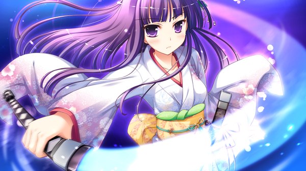 Anime picture 1920x1080 with iro ni ide ni keri waga koi wa highres wide image purple eyes game cg purple hair girl