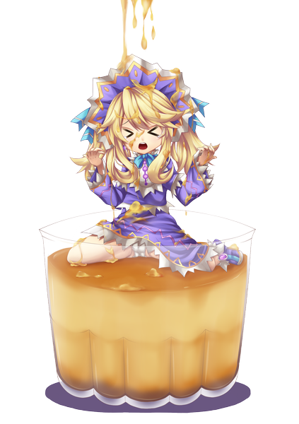 Anime picture 1500x2125 with choujigen game neptune fi-san single long hair tall image open mouth light erotic blonde hair eyes closed pantyshot spread legs > < girl dress headdress pudding