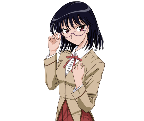 Anime picture 1635x1376 with school rumble tsukamoto yakumo transparent background vector girl glasses
