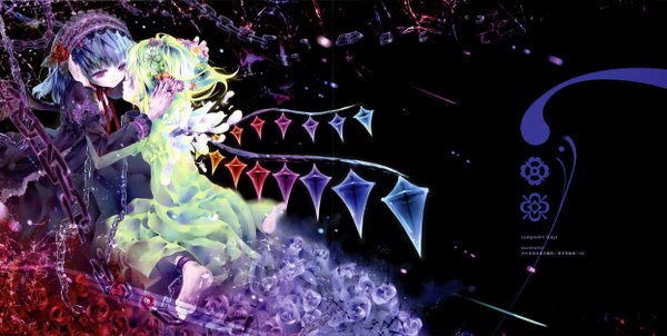 Anime picture 2491x1255 with touhou flandre scarlet remilia scarlet highres wide image girl