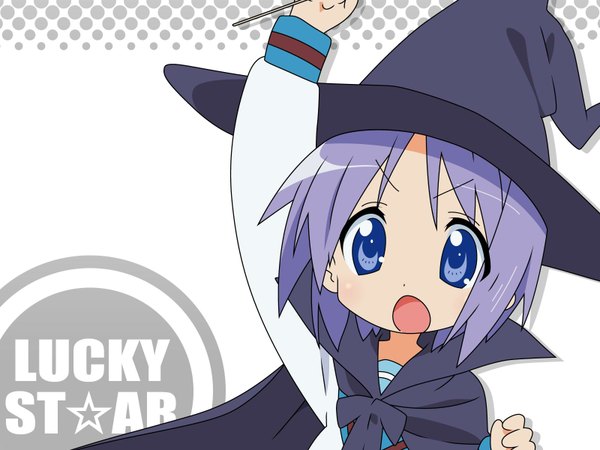 Anime picture 1600x1200 with suzumiya haruhi no yuutsu lucky star kyoto animation nagato yuki hiiragi tsukasa cosplay witch girl