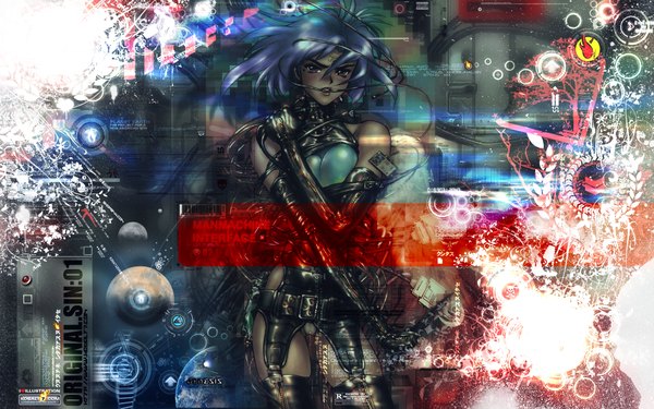 Anime picture 1920x1200 with ghost in the shell production i.g kusanagi motoko shirou masamune highres wide image