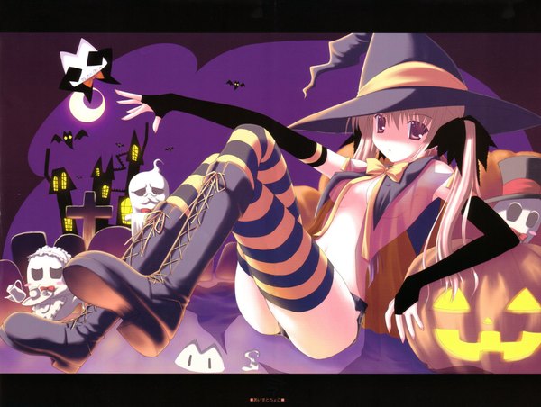Anime picture 2320x1750 with nanao naru highres light erotic halloween tagme