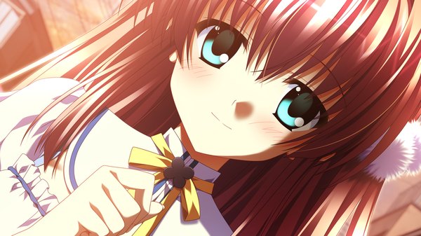 Anime picture 1280x720 with supipara narumi sakura nanao naru long hair blush blue eyes wide image game cg red hair girl