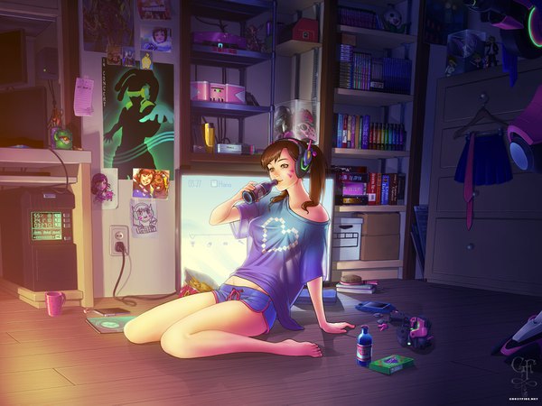 Аниме картинка 1500x1125 с overwatch blizzard entertainment doritos d.va (overwatch) mercy (overwatch) mei (overwatch) mccree (overwatch) lucio (overwatch) ganymede (overwatch) d.va (gremlin) julia lichty (ghostfire) один (одна) длинные волосы грудь открытый рот улыбка каштановые волосы сидит два хвостика держать