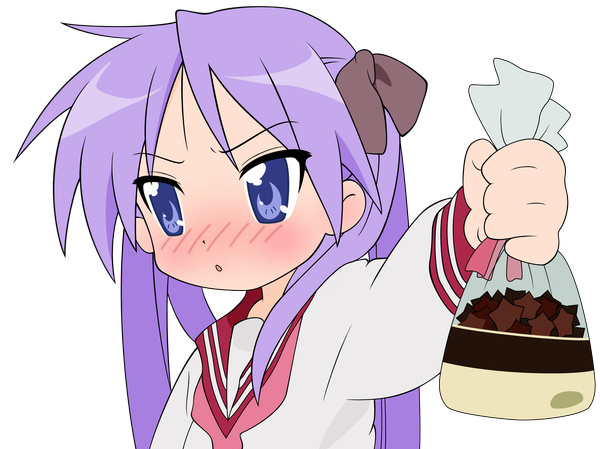 Anime picture 2390x1790 with lucky star kyoto animation hiiragi kagami blush highres transparent background girl