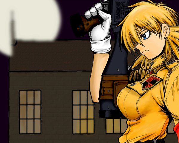 Anime picture 1280x1024 with hellsing seras victoria gun tagme
