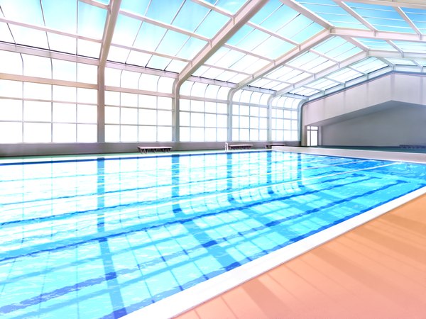 Anime picture 1024x768 with lovely x cation 2 hibiki works game cg sunlight shadow no people water window pool