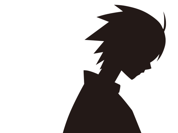 Anime picture 2400x1800 with sayonara zetsubou sensei shaft (studio) itoshiki nozomu highres transparent background silhouette
