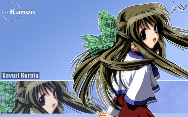 Anime picture 1920x1200 with kanon key (studio) kurata sayuri highres wide image half updo girl
