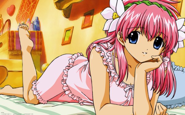 Anime picture 1440x900 with galaxy angel madhouse milfeulle sakuraba wide image pajamas