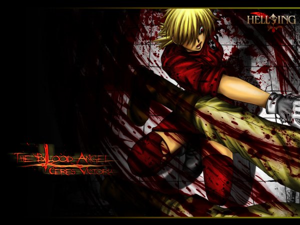 Anime picture 1280x960 with hellsing seras victoria blood tagme