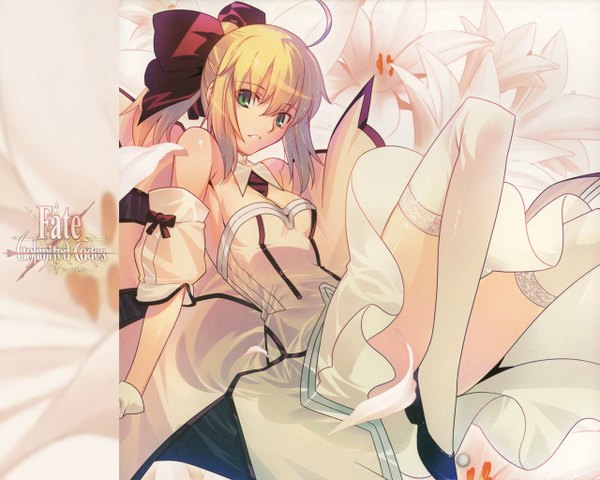 Anime picture 1280x1024 with fate (series) fate/stay night fate/unlimited codes studio deen type-moon artoria pendragon (all) saber saber lily