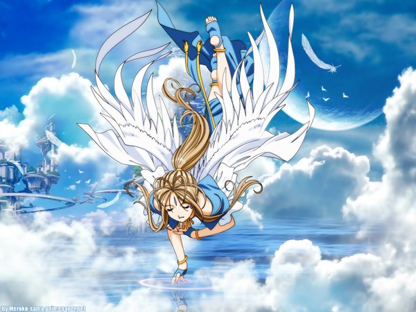 Anime picture 1600x1200 with aa megami-sama anime international company belldandy wings tagme