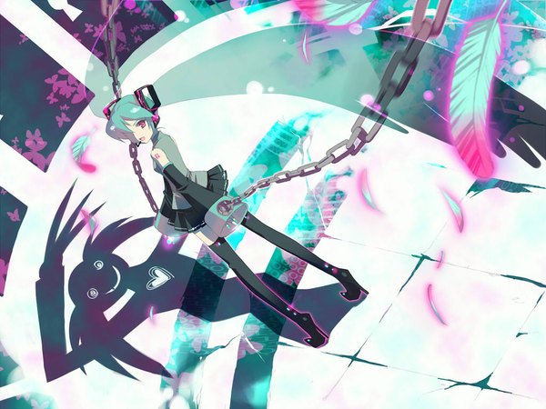 Anime picture 1024x768 with vocaloid hatsune miku girl tagme