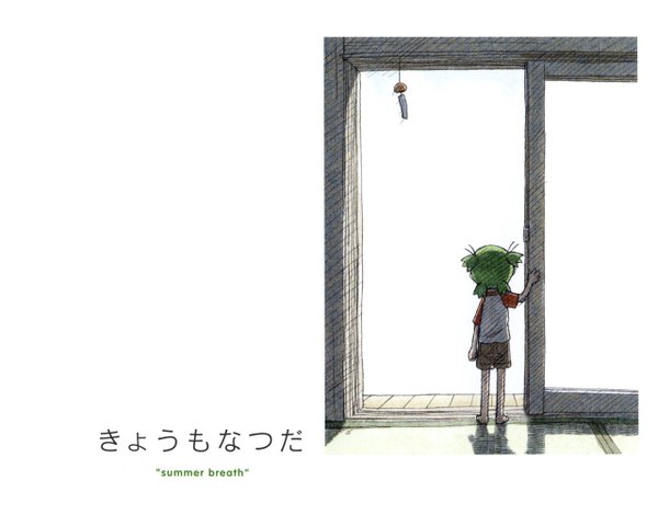 Anime picture 1280x1024 with yotsubato koiwai yotsuba azuma kiyohiko white background