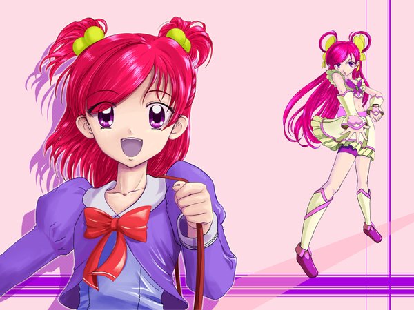 Anime picture 1600x1200 with precure yes! precure 5 yumehara nozomi cure dream blockice two side up
