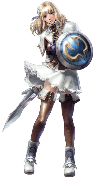 Anime picture 2200x4300 with soulcalibur pyrrha alexandra single long hair tall image blush highres blonde hair transparent background girl thighhighs dress gloves weapon black thighhighs sword armor armored dress shield