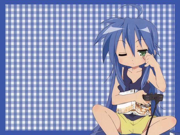 Anime picture 1600x1200 with lucky star kyoto animation izumi konata girl console