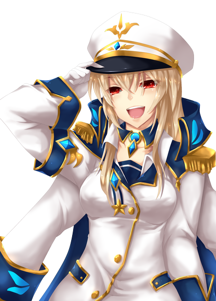 Anime picture 1275x1775 with elsword fi-san single long hair tall image looking at viewer open mouth blonde hair red eyes transparent background girl peaked cap