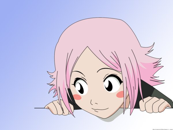 Anime picture 1280x960 with bleach studio pierrot kusajishi yachiru blush blue background vector